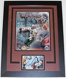 Dan Marino Autographed Miami Dolphins Piece with an 8x10 Photo ~ Custom Framed