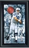 Peyton Manning Breaking Through Display Piece Framed 49235
