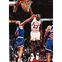 Michael Jordan (Dunking, On Rim) Sports Poster Print - 16" X 20"
