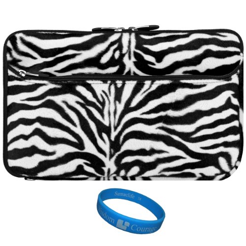 SumaCase Brand Premium Neoprene Sleeve Protective Carrying Case Cover for Acer Iconia Tab A200 Android 10 inch Tablet fit (8GB, 16GB) + SumacLife TM Wisdom Courage Wristband