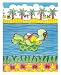 Turtle Bay Animals Art Poster Print by Mary Smith, 8x10