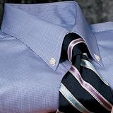 Broadcloth Mini Check Buttondown Collar, Button Cuff