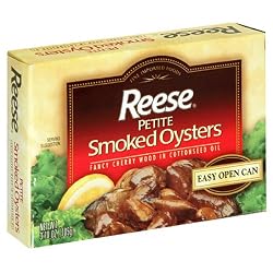Reese Petite Smoked Oysters, 3.7-Ounce, 10-Count Cans