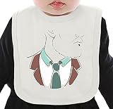 Suit and Tie ネクタイを有する有機ビブ Medium