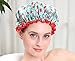 Huachnet Waterproof Double Layers Women's Shower Caps - Green Cherry