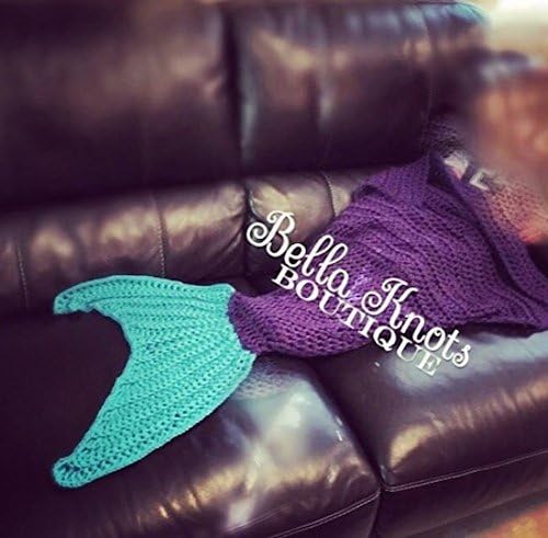 Purple Mermaid Tail Cocoon Blanket Child