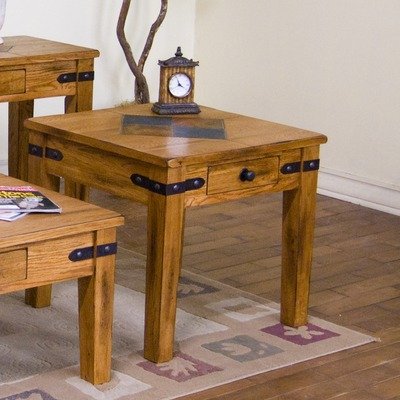 Sedona One Drawer End Table in Rustic Oak Sedona One Drawer End Table in Rustic Oak