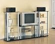 Silver and Black Entertainment Center By Coaster Furniture