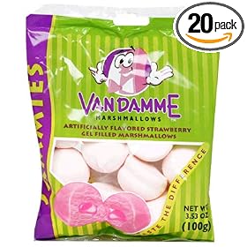 VanDamme Marshmallow Jammies, 3.53-Ounce Bags (Pack of 20)