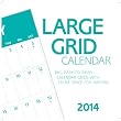 2014 Large Grid Wall Calendar