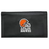 Cleveland Browns Black Leather Checkbook Cover