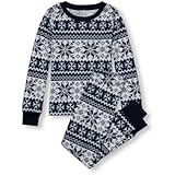 THE CHILDREN'S PLACE(ザ・チルドレンズプレイス) スノーフレークフェアアイルプリントトップ&パンツパジャマセット タイダル スリープウェア 16歳【並行輸入】