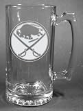 NHL Buffalo Sabres Laser Etched 27oz Glass Beer Mug