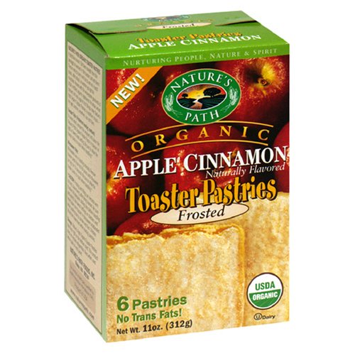 Nature's Path Toaster Pastries, Apple Cinnamon Frosted, 6-Count Boxes (Pack of 12)