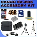 BVI Accessory Saver Bundle Kit For Canon Powershot SX30IS SX30 SX-30IS Digi ....