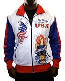 ED HARDY Christian Audigier World Cup U.S.A. Mens Track Jacket Shirt Top