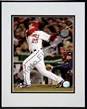 Austin Kearns 2008 Batting Action Double Matted 8 x 10 Photograph In Black Anodized Aluminum Fr