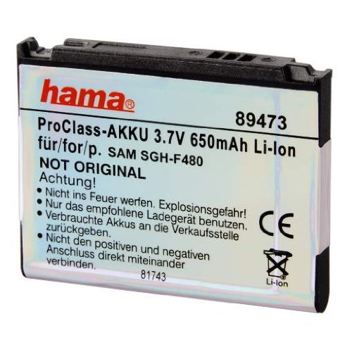 Hama ProClass-Akku Li-Ion 650 mAh f&uuml;r Samsung SGH-F480 Preisvergleich