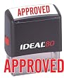 APPROVED Red Office Stock Self-Inking Rubber Stamp