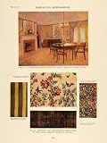 1919 Warm Color Scheme Combined Dining Living Rooms - Original Color Print
