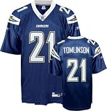 LaDainian Tomlinson Reebok NFL Navy Replica San Diego Chargers Youth Jersey - Medium (10-12)