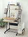 NEW COMPUTER WORKCENTER ON WHEELS W/ DOUBLE CD RACK