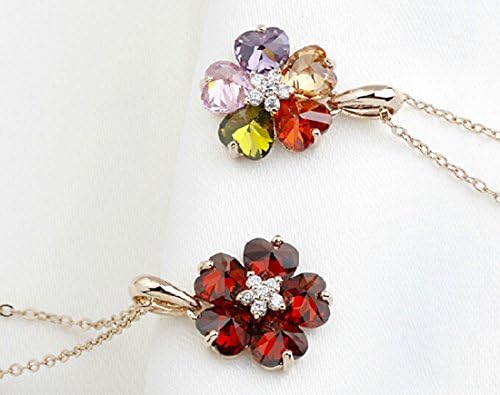 SS Bijoux Austria Crystal Top AAA Zircon Apple Needlework Pendant Necklace (Green)