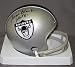 George Blanda Autographed/Hand Signed Oakland Raiders Mini Helmet w/HOF 81 Inscription