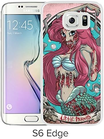Durable and Fashionable Case Design with Zombie Ariel The Little Mermaid Samsung Galaxy S6 Edge White Phone Case