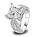 Psiroy Women's 925 Sterling Silver 2.5cttw CZ Filled Ring