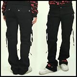 Girbaud Girls - Girbaud Girls "Aviatrix" Jeans - Black Denim / Red Strap