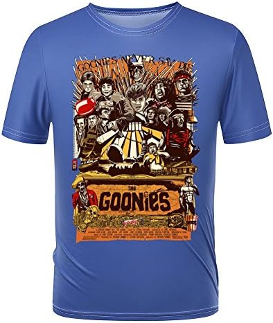 Gatany The Goonies Tshirt 3D Kid's Round Neck Movie Tee Shirts Summer Royal Blue S