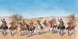 Charging Riders Wall Mural