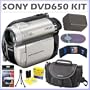 Sony DCR-DVD650 DVD Handycam� Camcorder + Camcorder Accessory Kit