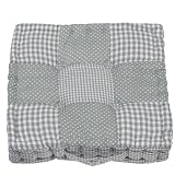 Produkt-Bild: Clayre & Eef Bodenkissen GREYCHECK grau/wei&szlig; 40x40 cm