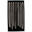 7 Hook Black Velvet Necklace Display Chain Pad 14 1/8"