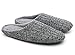 HomeIdeas Men's Cashmere Knitted Anti-slip House Slippers, Spring Summer Breathable Indoor Shoes