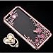 iPhone 6S Plus Case, CaseUp Glitter Crystal Heart Floral Series - Slim Luxury Bling Rhinestone Clear TPU Case With Ring Stand For iPhone 6S/ 6 Plus (5.5 Inch)