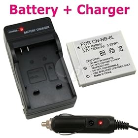 NB-6L Battery+Charger for Canon Powershot SD1200 IS D10 [Camera]
