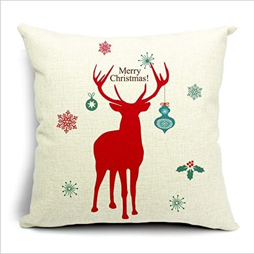Merry Christmas Gifts to Every Home Cotton Linen Throw Pillow Case Cushion Cover Home Sofa Decorative 18 X 18 Inch Pillowcase
