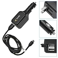 OEM Dual USB Port AC Wall / Car Charger All-in-One Travel Kit for HTC EVO 4G LTE
