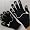 Black Skate Tracing Ice Skate Logo Gloves - Adult