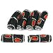 6 Black & Red Kashmiri Tube Metal Beads Beading 27-29mm