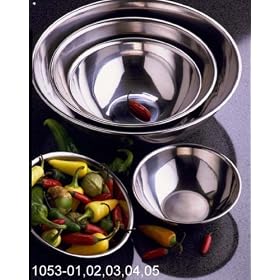 METRO 1053-01 MIXING BOWL 6 1 4 INCH DIA SET STAINLESS STEEL by METRO
