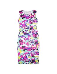 Floral Print Fitted Round Neck Prom Dress/Party Dress 