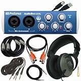 Presonus AudioBox 22vsl Computer Recording Interface with Headphones and Cable Package