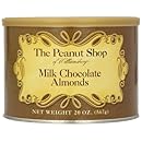 The Peanut Shop of Williamsburg Chocolate Covered Almonds, 20-Ounce Tin