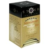 Stash Premium Organic Honeybush Herbal Tea, Tea Bags, 18-Count Boxes (Pack of 6)