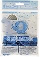 12" Latex Blue Umbrellaphants Baby Shower Balloons, 8ct