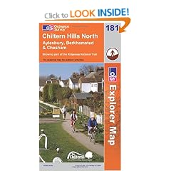 Chiltern Hills North (OS Explorer Map): Aylesbury, Berkhamsted & Chesham. Showing part of the Ridgeway National Trail